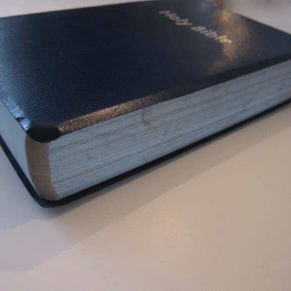 Vintage 1990s NIV Bible Navy Blue Flex Cover Zondervan Readers Edition - Picture 7 of 7